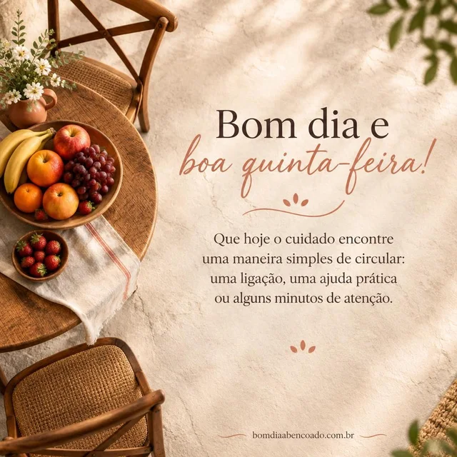 Imagem com mensagem de bom dia abençoado para quinta-feira, sem nome pessoal